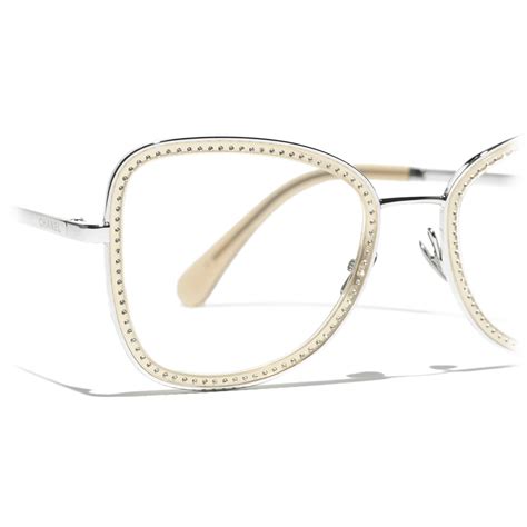 chanel occhiali da vista argento
